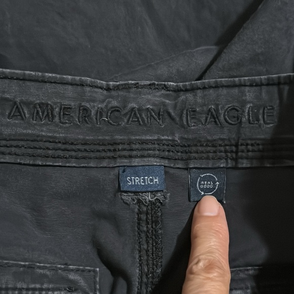 American Eagle Outfitters Stretch Baggy Cargo Joggers Black 2023-6 Regular - Picture 8 of 11